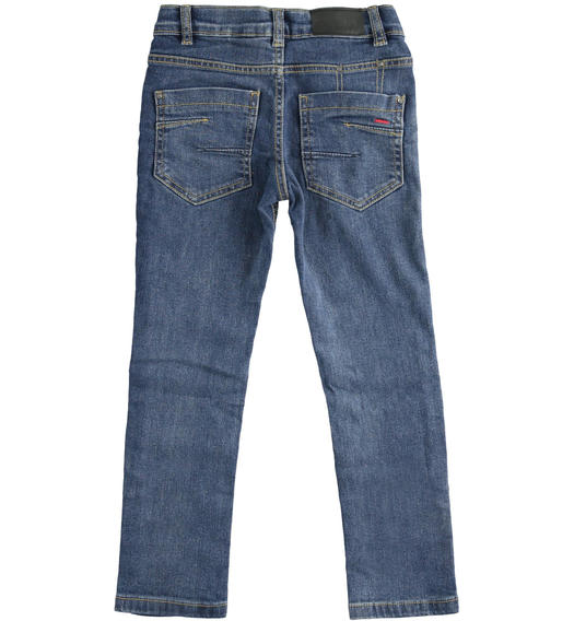 Pantalone in denim di cotone organico, regular fit per bambino da 6 a 16 anni Sarabanda STONE WASHED-7450
