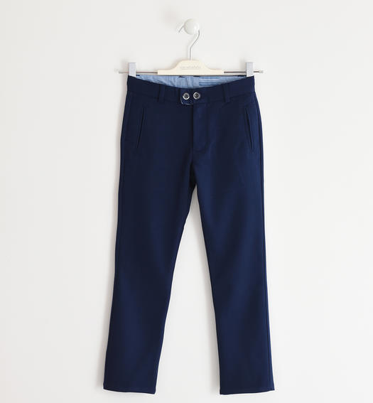 Pantalone in twill regular fit per bambino da 6 a 16 anni Sarabanda NAVY-3854