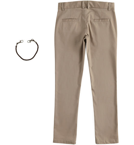 Pantalone lungo per bambino con portachiavi da 8 a 16 anni Sarabanda FANGO-0526