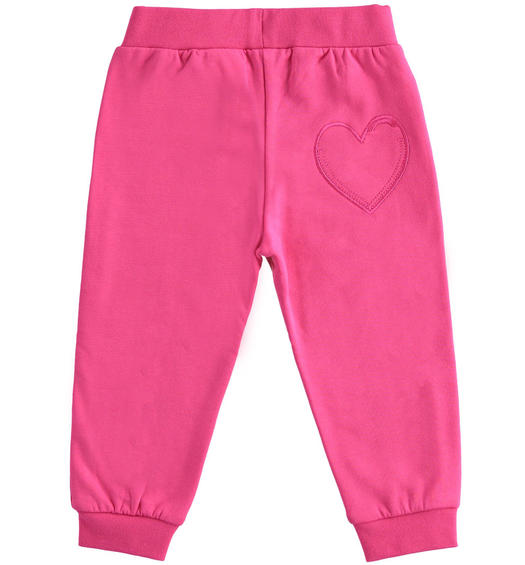 Pantalone tuta bambina con bande laterali da 9 mesi a 8 anni Sarabanda FUXIA-2437