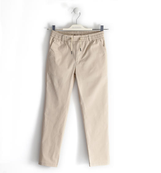 Pantaloni bambino lungo regulat fit da 8 a 16 anni Sarabanda BEIGE-0421