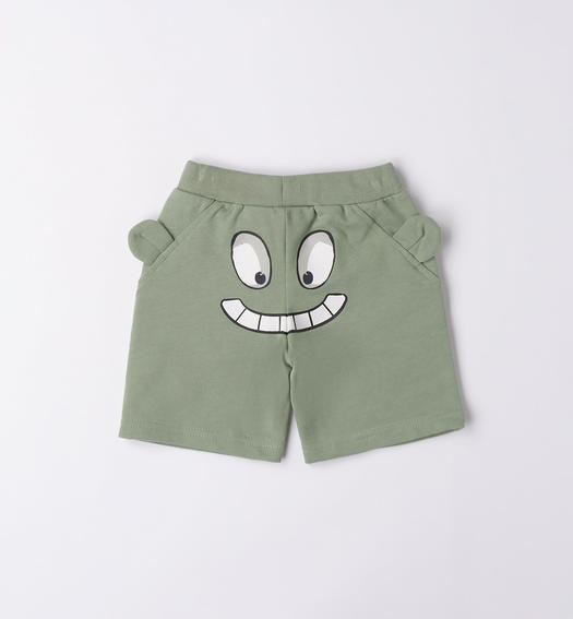 Simpatico pantalone corto bambino da 9 mesi a 8 anni Sarabanda VERDE SALVIA-4715