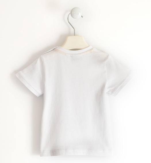 T-shirt 100% cotone con stampa simpatico cammello per bambino da 6 mesi a 8 anni Sarabanda BIANCO-0113