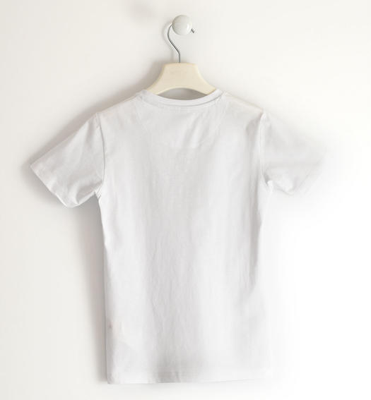 T-shirt 100% cotone per bambino con stampe diverse da 8 a 16 anni Sarabanda BIANCO-0113