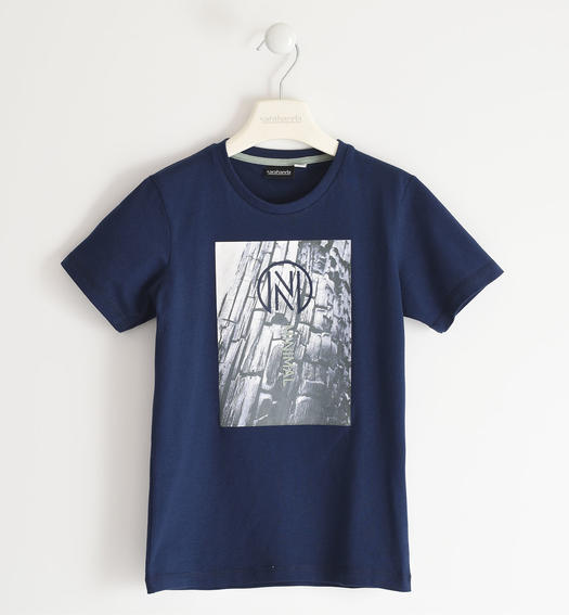 T-shirt 100% cotone per bambino con stampe diverse da 8 a 16 anni Sarabanda NAVY-3854