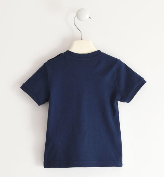 T-shirt 100% cotone per bambino con stampa fotografica da 6 mesi a 8 anni Sarabanda NAVY-3854