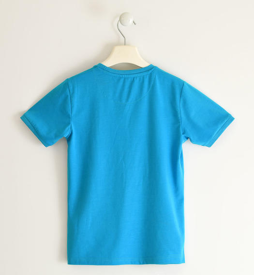 T-shirt per bambino con stampa 500 a rilievo da 8 a 16 anni Sarabanda TURCHESE FLUO-5836