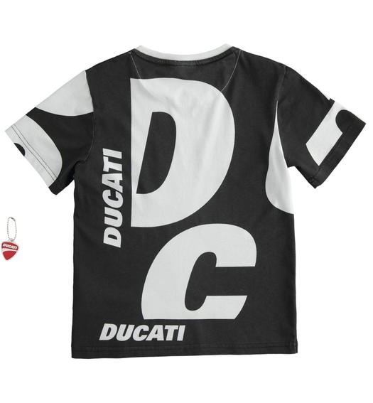 T-shirt per bambino stampa Sarabanda interpreta Ducati da 3 a 16 anni Sarabanda NERO-0658