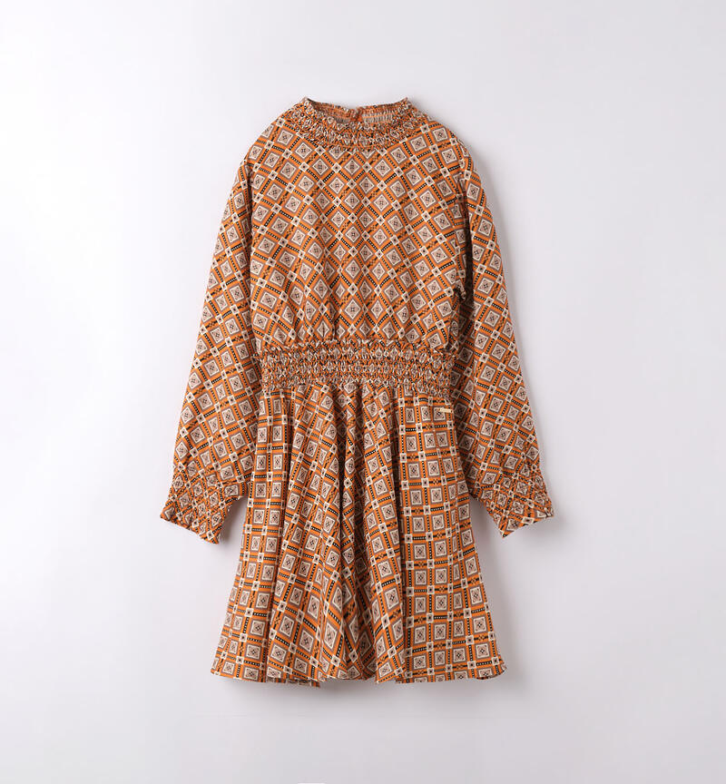 Sarabanda orange dress for girls from 8 to 16 years ARANCIO-ARANCIO-6K80