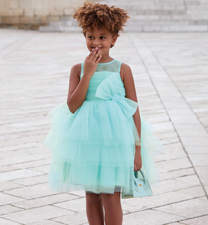 Girl's communion dress VERDE ACQUA-4154