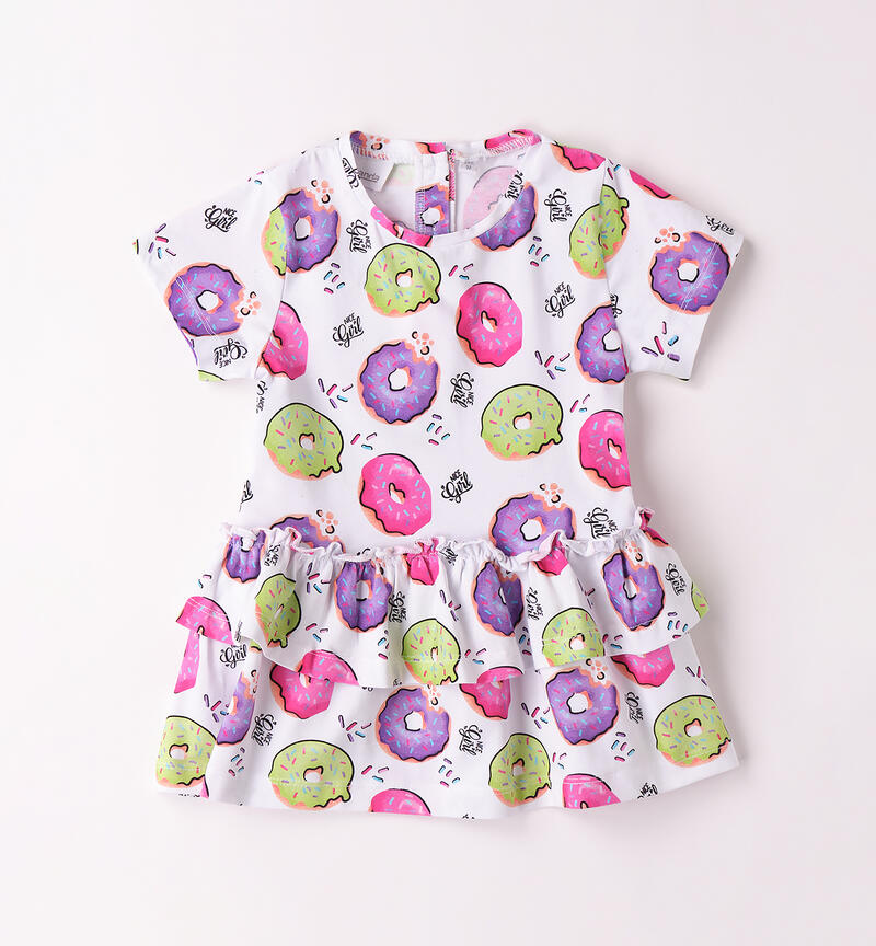 Abito da bambina BIANCO-MULTICOLOR-6BDD