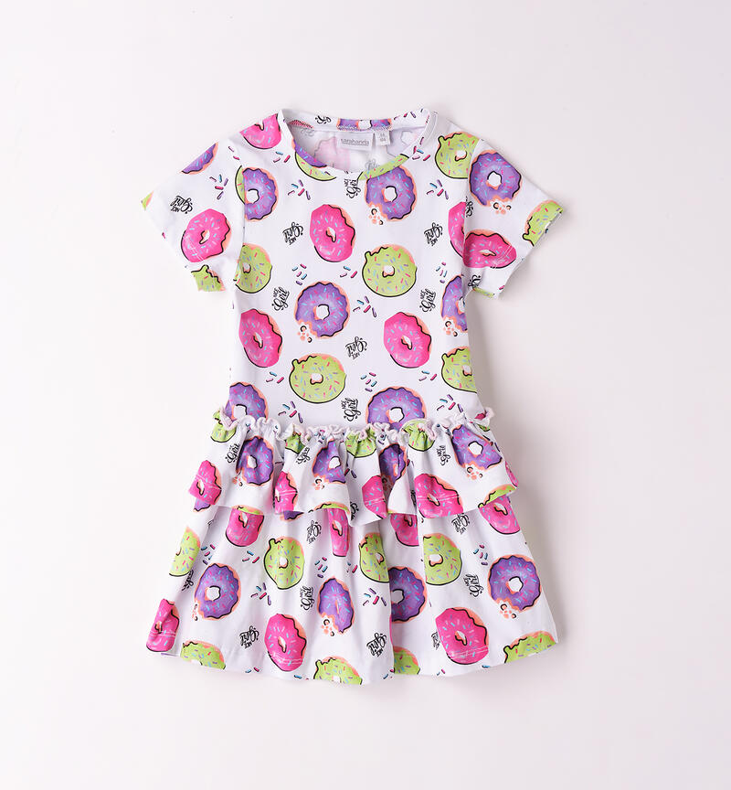 Abito da bambina BIANCO-MULTICOLOR-6BDD