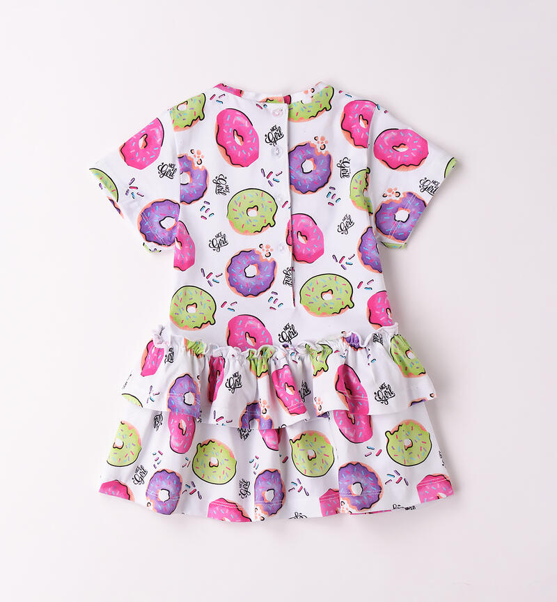 Abito da bambina BIANCO-MULTICOLOR-6BDD