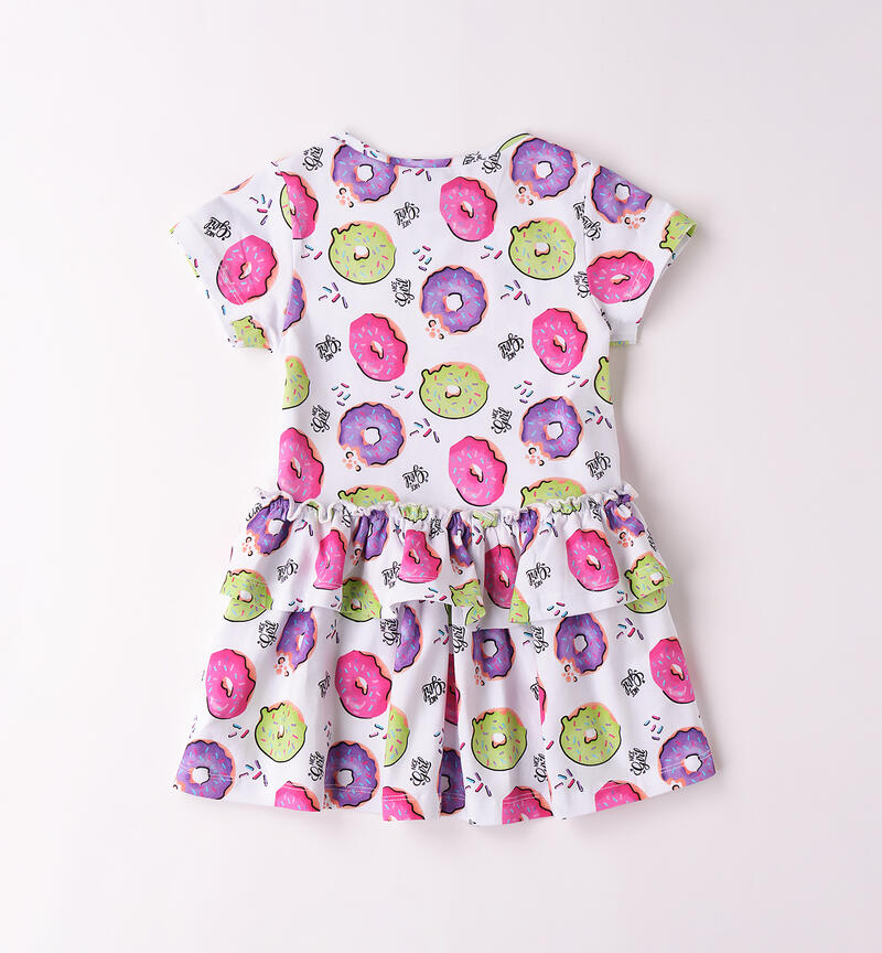 Abito da bambina BIANCO-MULTICOLOR-6BDD