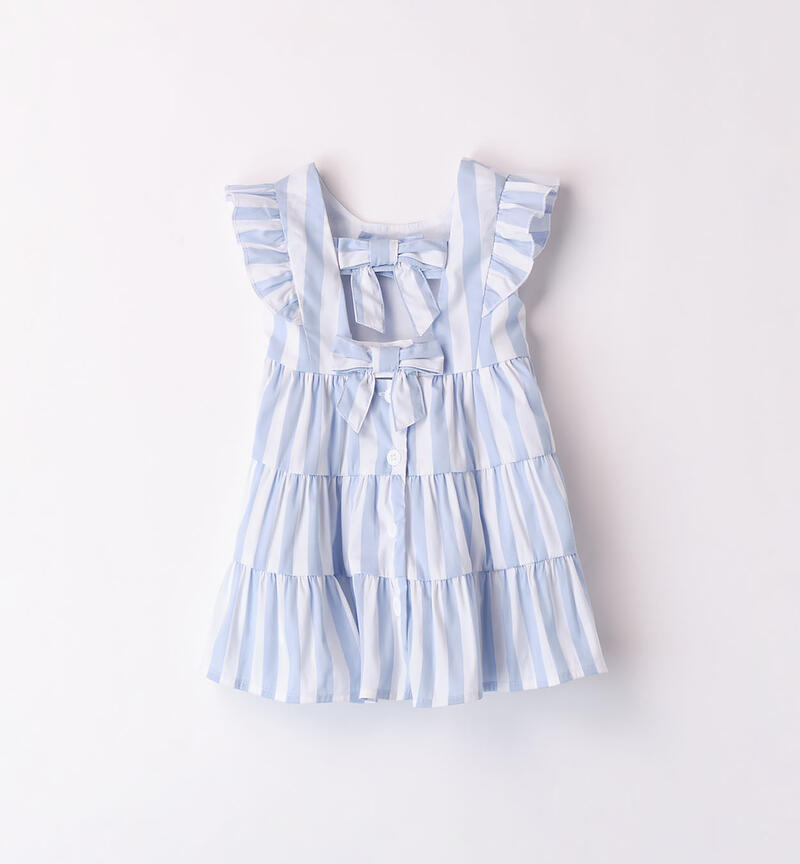 Girls' striped summer dress AZZURRO-3661