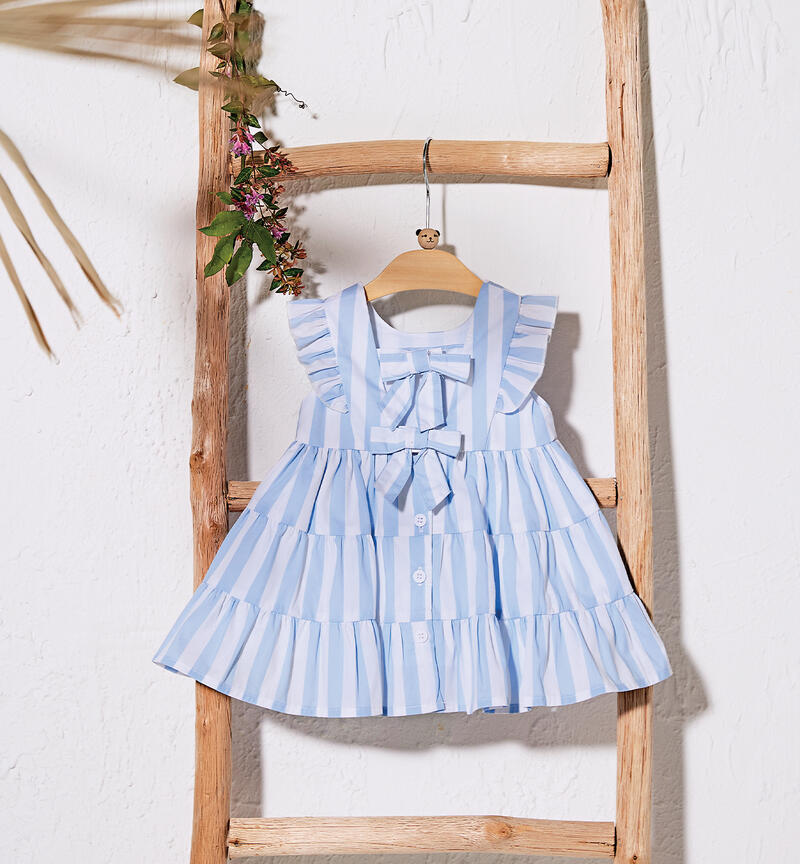 Girls' striped summer dress AZZURRO-3661