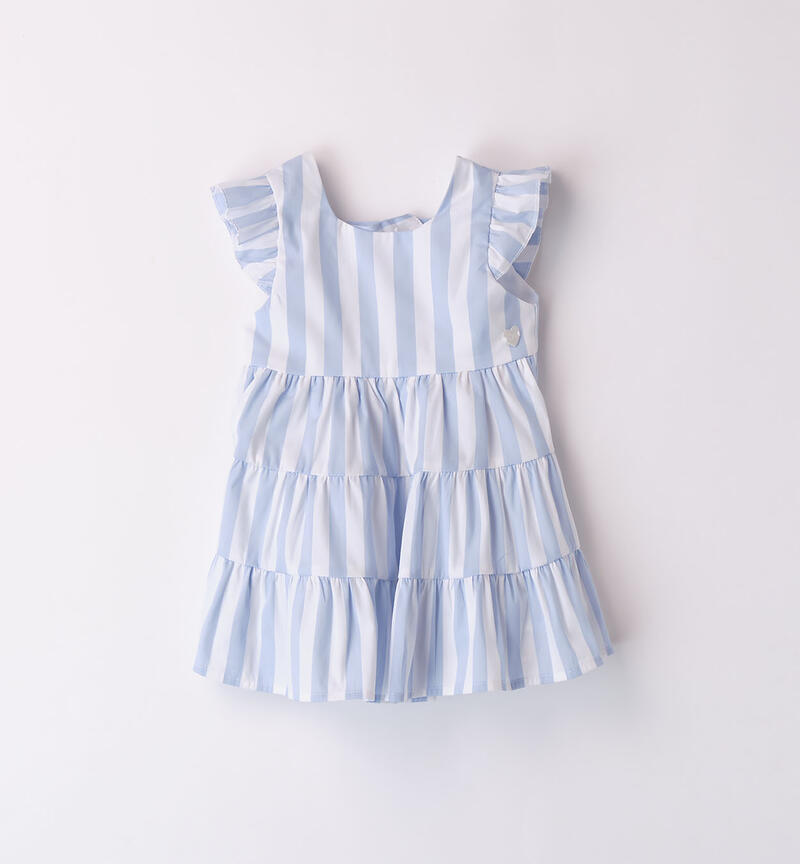 Girls' striped summer dress AZZURRO-3661