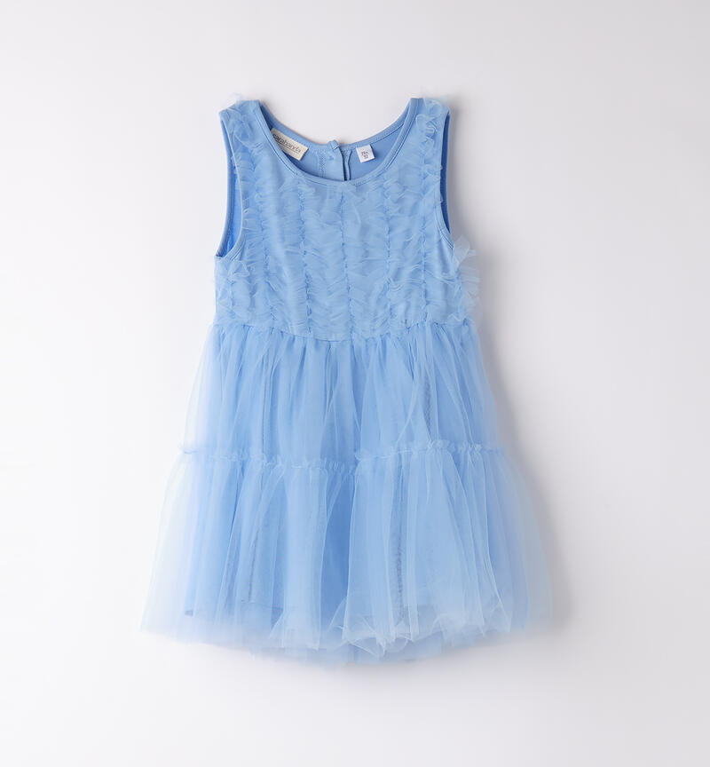 Abito in tulle bambina AZZURRO-3635