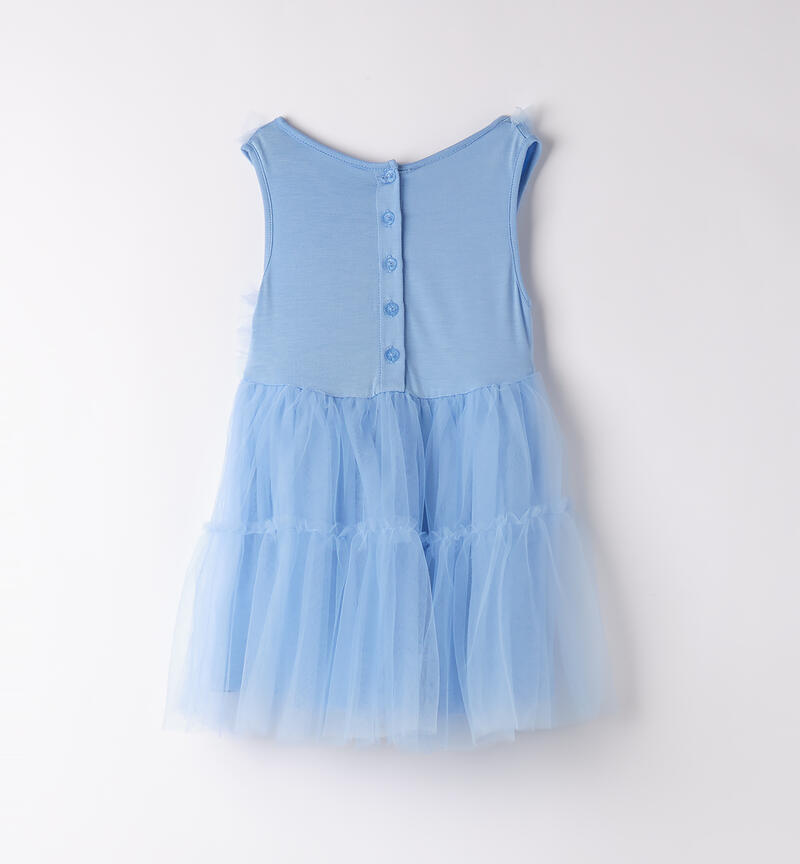 Abito in tulle bambina AZZURRO-3635