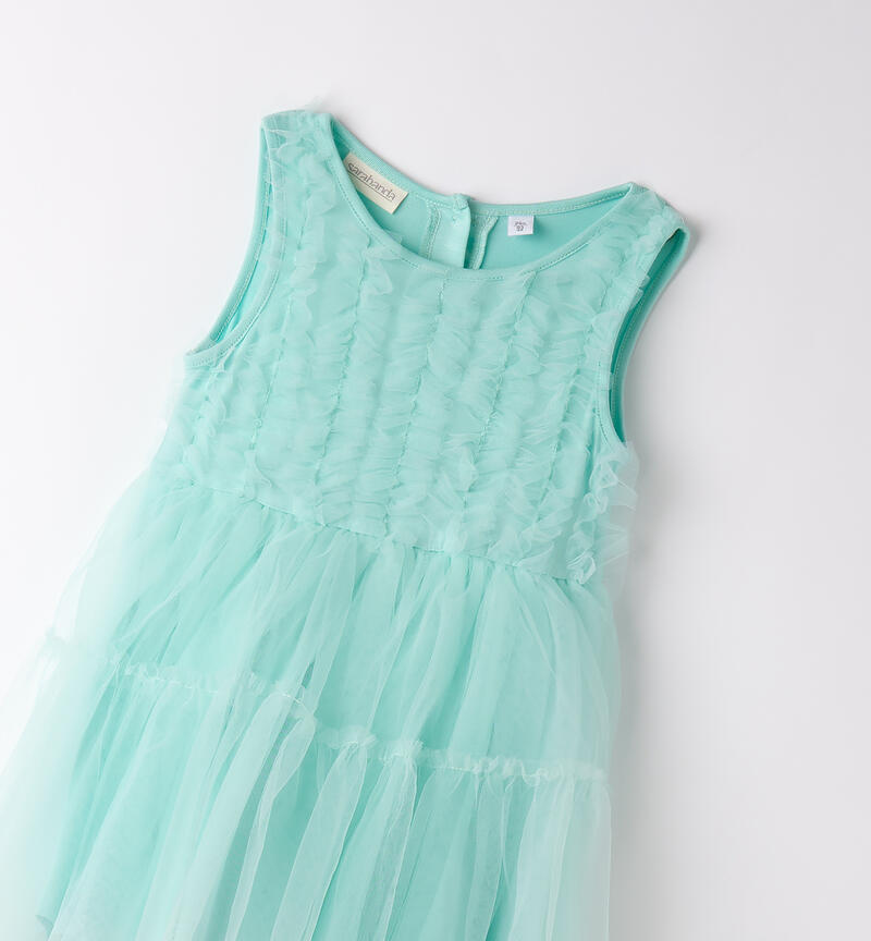 Abito in tulle bambina VERDE CHIARO-4634