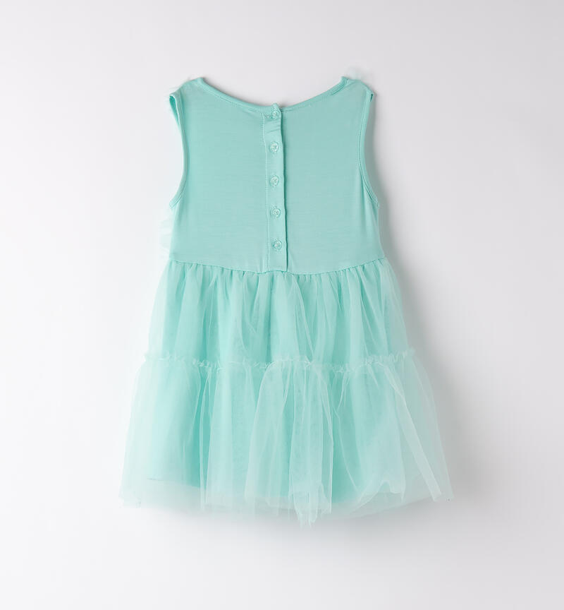 Abito in tulle bambina VERDE CHIARO-4634