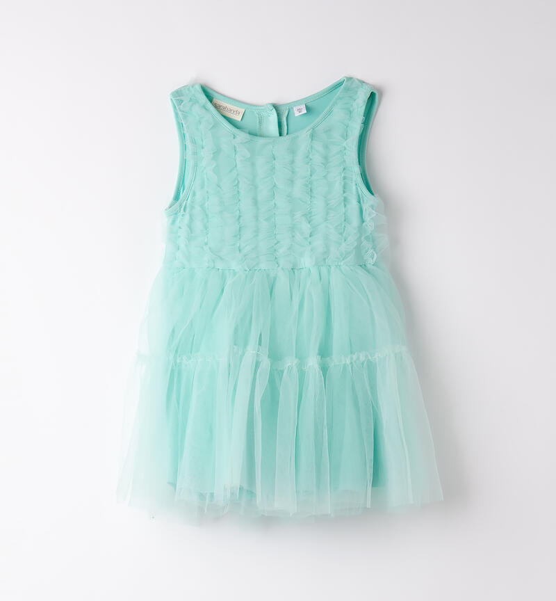 Abito in tulle bambina VERDE CHIARO-4634