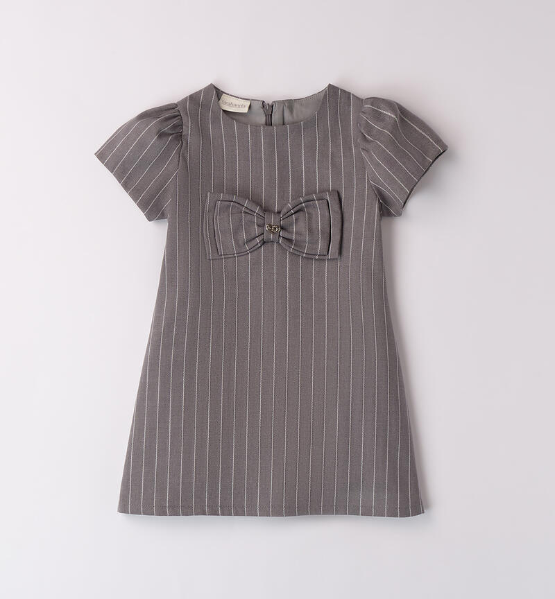 Sarabanda dress for girls GRIGIO SCURO MELANGE-8879