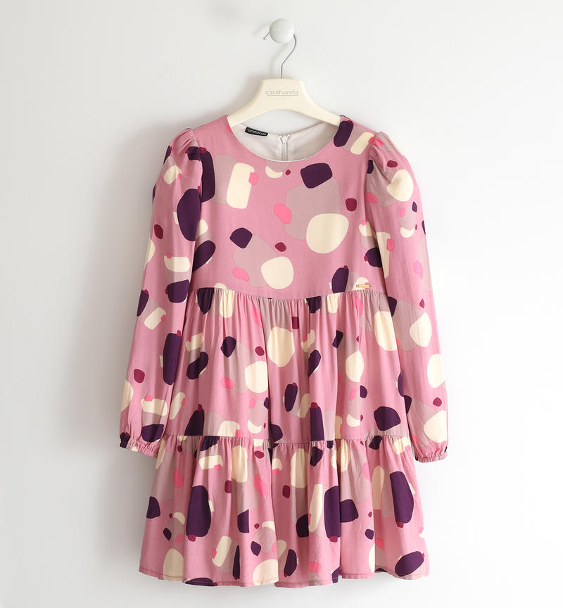 Abito ragazza fantasia da 8 a 16 anni Sarabanda PANNA-MULTICOLOR-6UR4