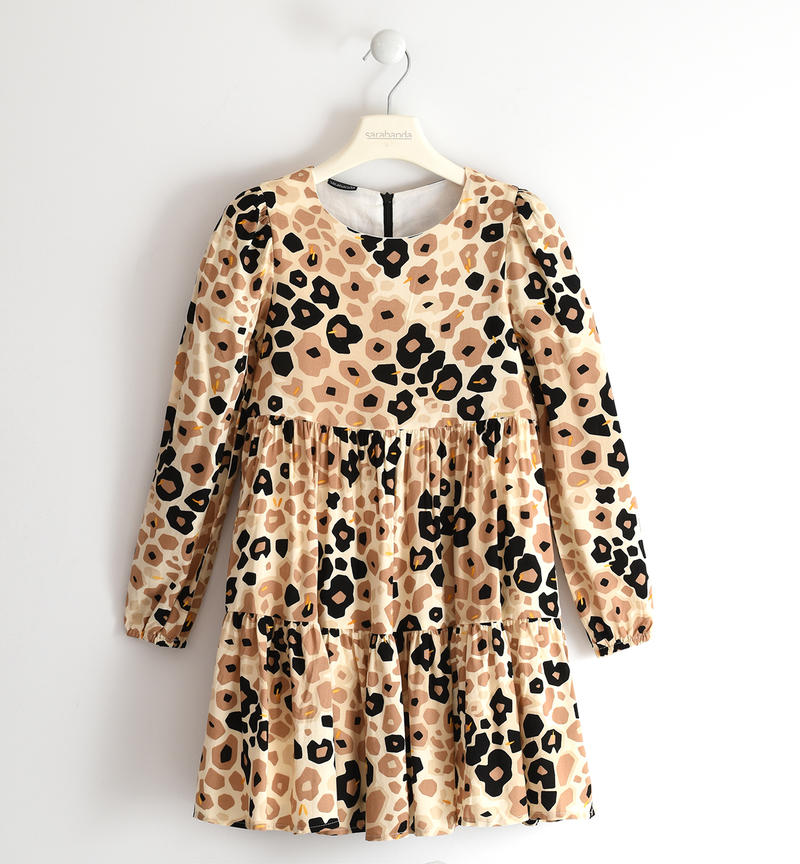 Abito ragazza fantasia da 8 a 16 anni Sarabanda PANNA-MULTICOLOR-6US1