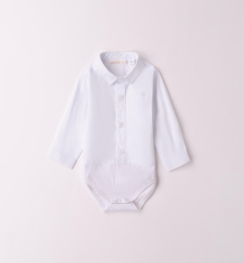 Body camicia neonato BIANCO-0113