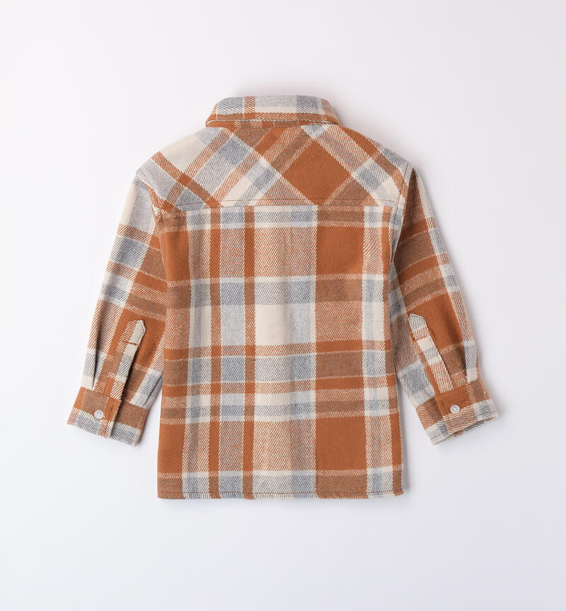 Plaid shirt for boys BEIGE-1117