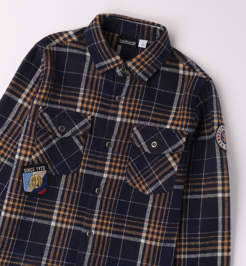 Plaid shirt for boys NAVY-3854