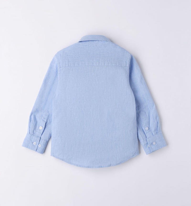 Camicia azzurra bambino da 9 mesi a 8 anni Sarabanda AVION-3621