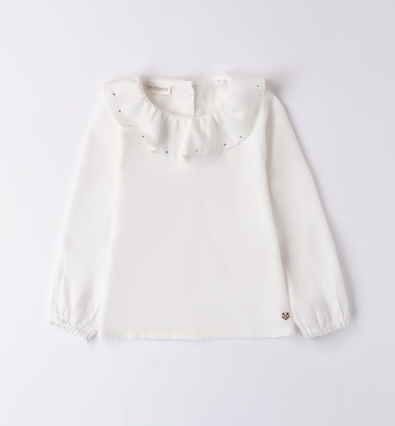 Camicia bambina con colletto PANNA-0112