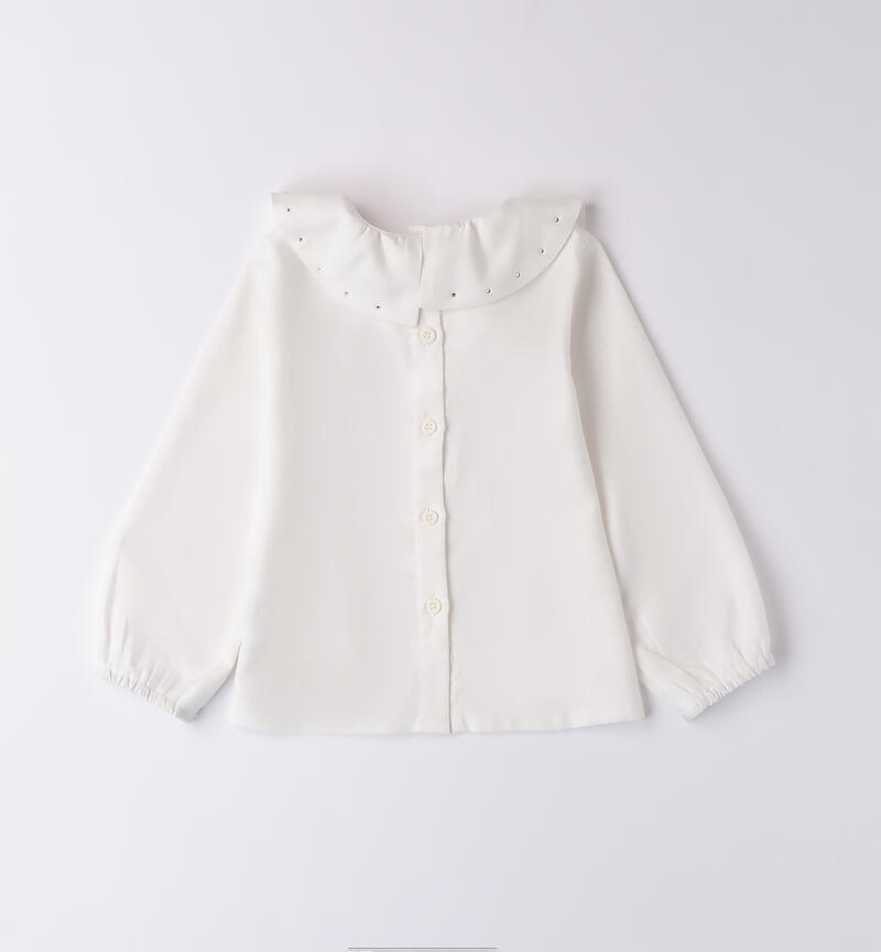 Camicia bambina con colletto PANNA-0112