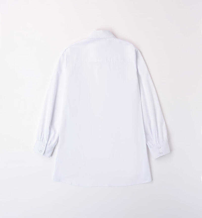 Camicia bianca manica lunga ragazza da 8 a 16 anni Sarabanda BIANCO-0113