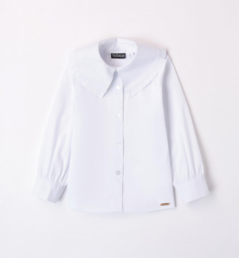 Camicia bianca per bambina da 9 mesi a 8 anni Sarabanda BIANCO-0113
