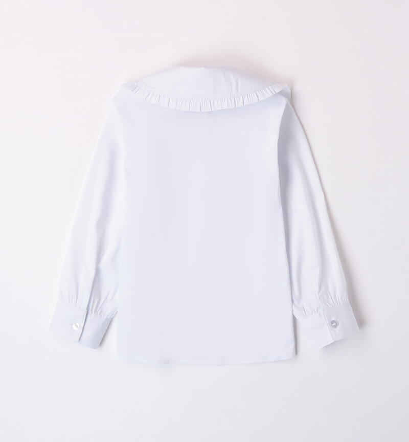Camicia bianca per bambina da 9 mesi a 8 anni Sarabanda BIANCO-0113