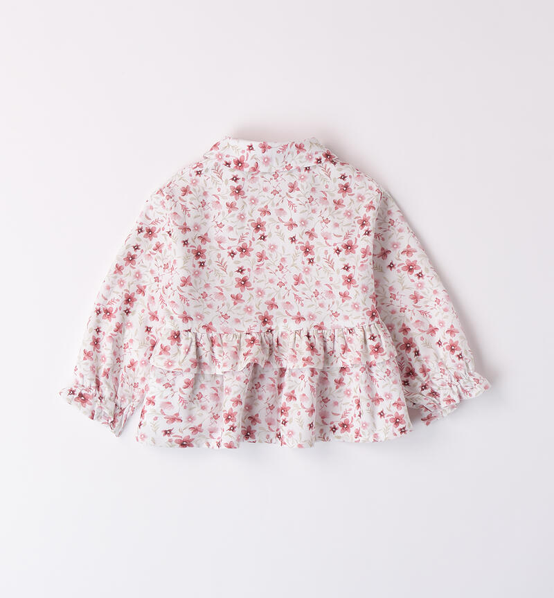 Baby girl cotton shirt PANNA-ROSA-6ATW