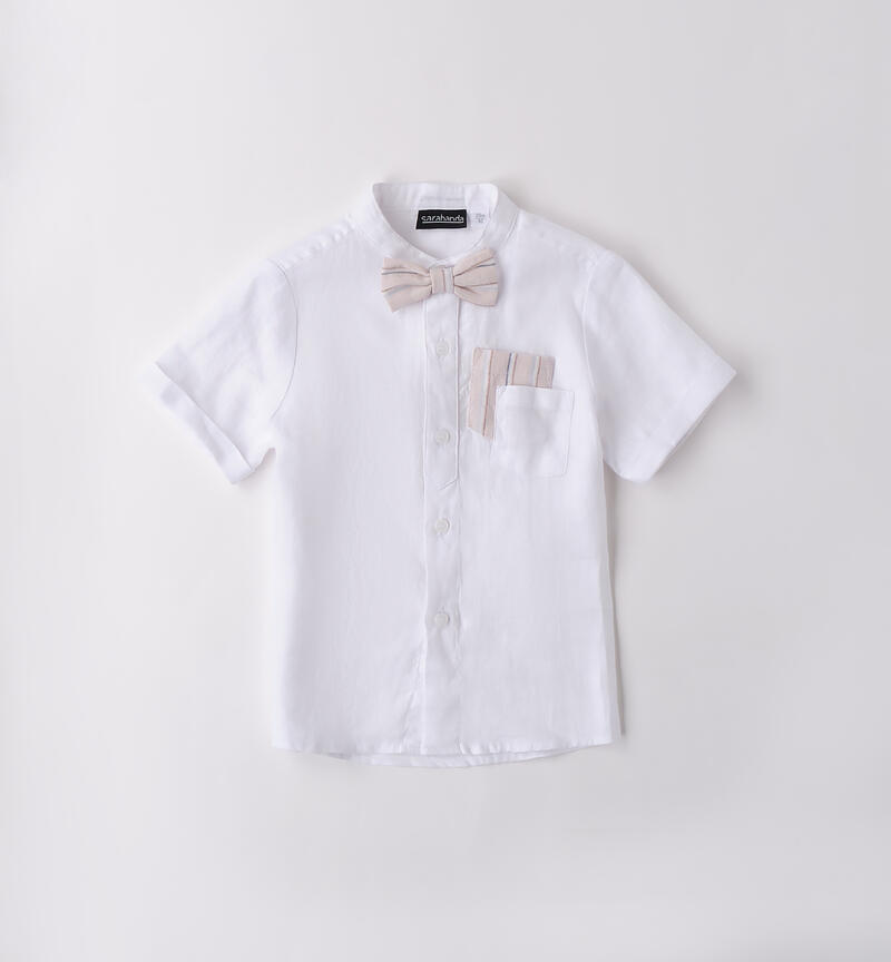 Camicia con papillon bambino BIANCO-0113