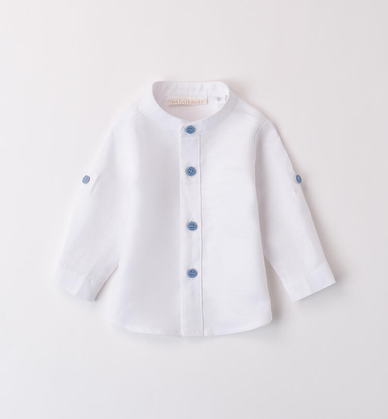 Camicia coreana bimbo BIANCO-0113