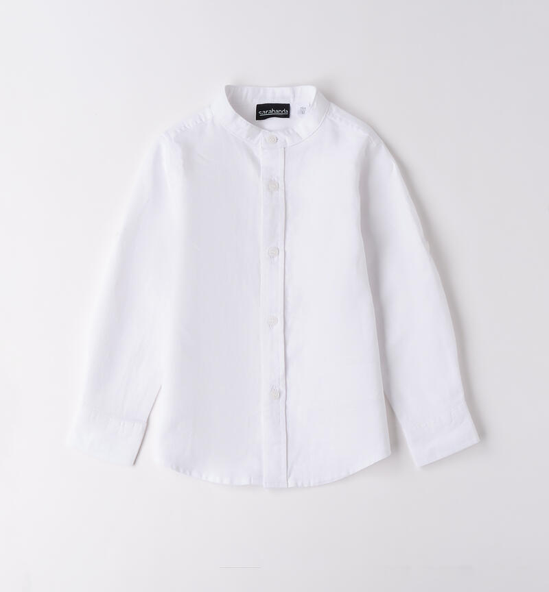 Camicia coreana da bambino BIANCO-0113