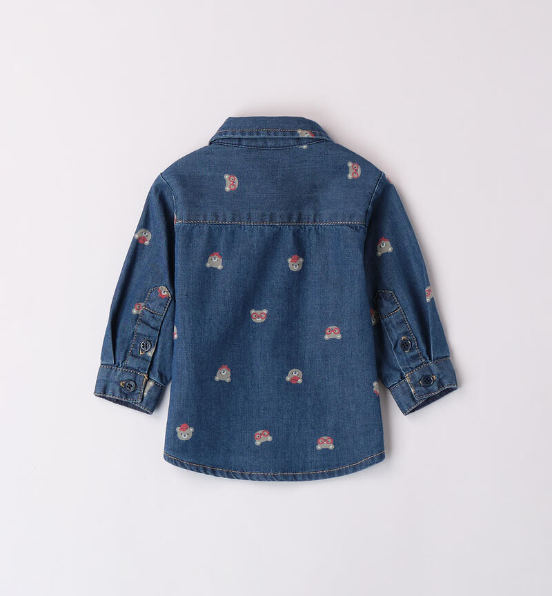 Baby denim shirt BLU-ROSSO-6BEM