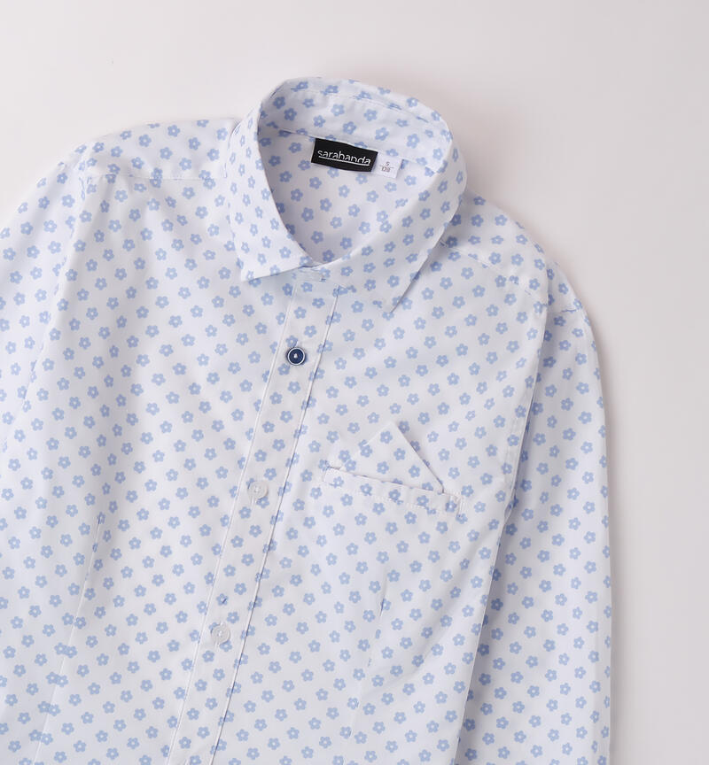 Boy's shirt BIANCO-AZZURRO-6BRD