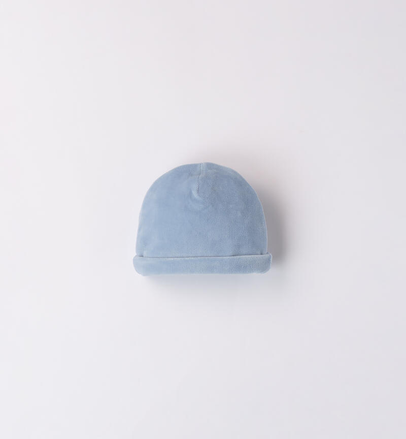 Newborn boy chenille hat L.BLUE-3964