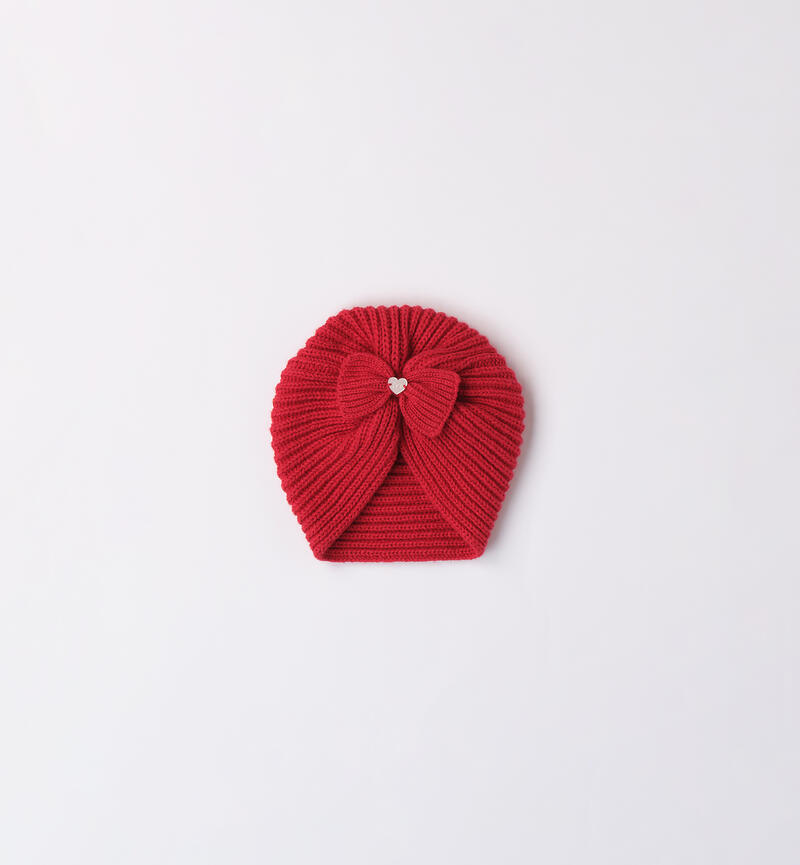 Newborn girl knot hat ROSSO-2253