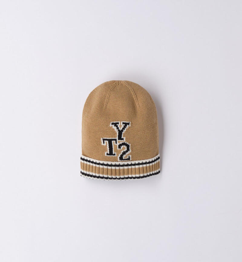 Sarabanda varsity hat for boys from 8 to 16 years old BEIGE-1562