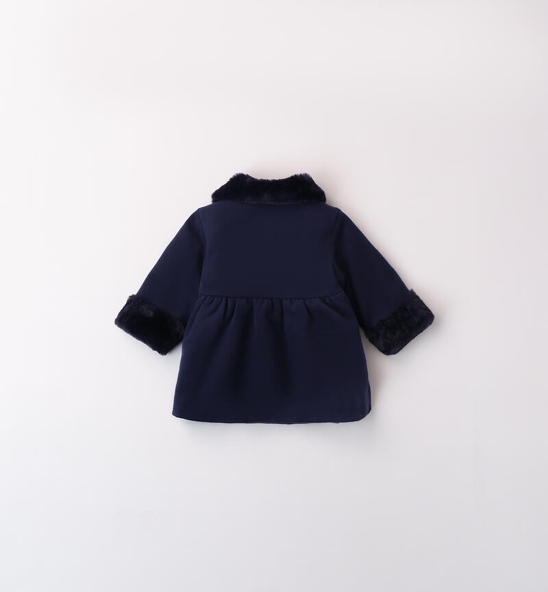 Cappotto neonata battesimo 
 NAVY-3558