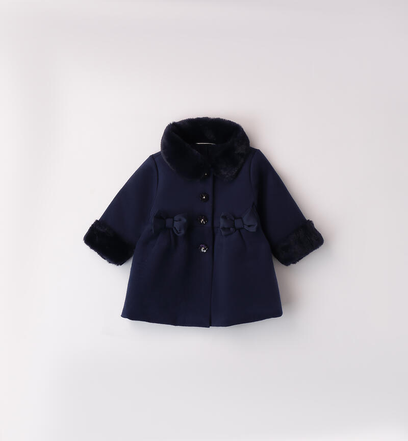 Cappotto neonata battesimo 
 NAVY-3558