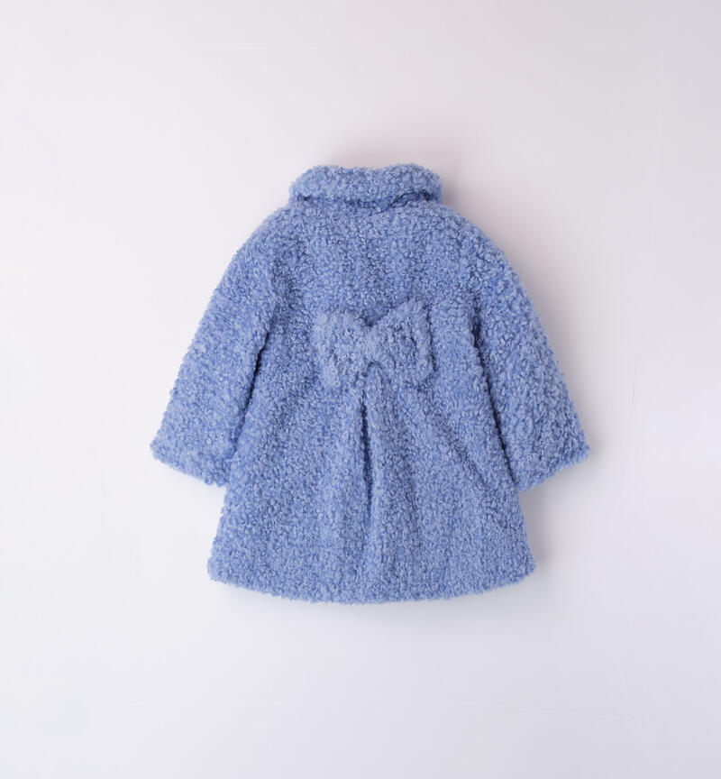 Sarabanda teddy coat for girls from 9 months to 8 years LIGHT BLUE-3623